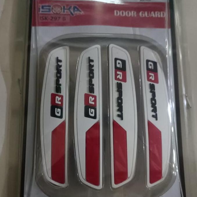 DOOR GUARD PELINDUNG PINTU MOBIL GR SPORT PUTIH MERAH UNIVERSAL 1SET TERMURAH
