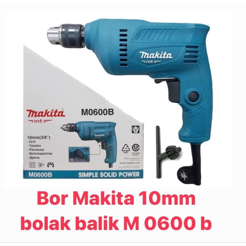 Model Makita Bor Listrik 10Mm Mesin Bor Bolak Balik Untuk Bor Tembok Kayu