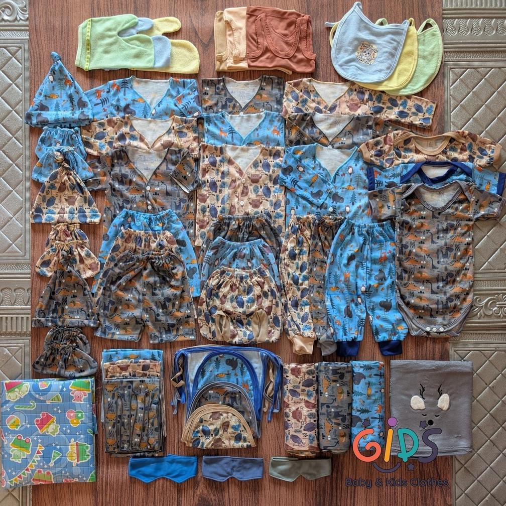 NEW Gulden Baby Baju Bayi Baru Lahir Laki-laki 65 Pcs Paketan Brojol Lengkap Set Newborn Boy