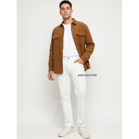 HOT DEALS BABAYAGA CELANA CHINO PUTIH SUPER JUMBO PRIA - CELANA PANJANG PUTIH SLIMFIT