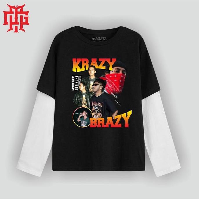 Vinsmokey tees  T-shirt Double layer  long sleeve KRAZY BRAZY Streatwear Unisex