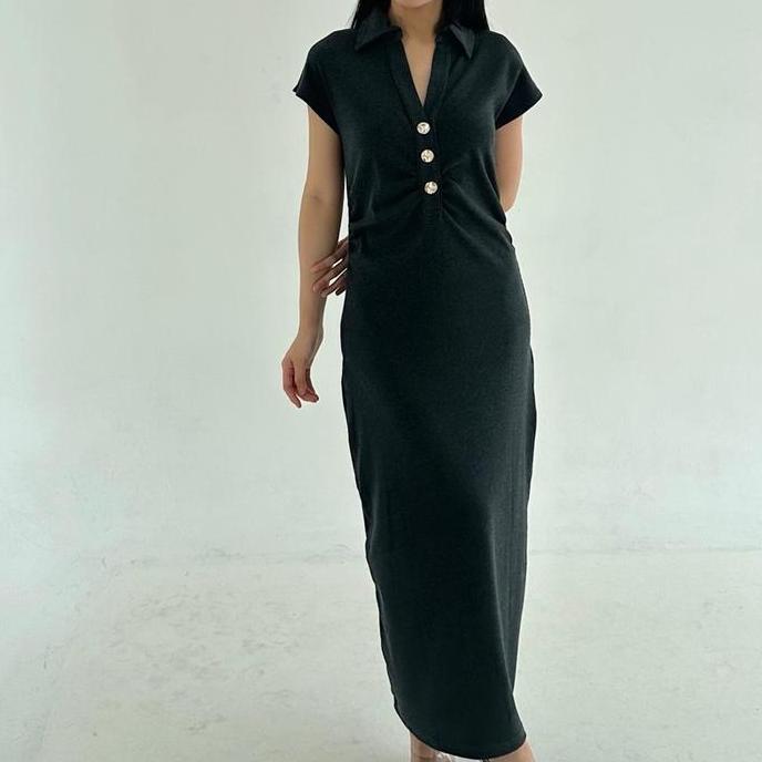 New Elizha Evelyn Dress - Dress Bodycon Wanita - Dress Wanita Korean Style - Dress Wanita Lengan Pen