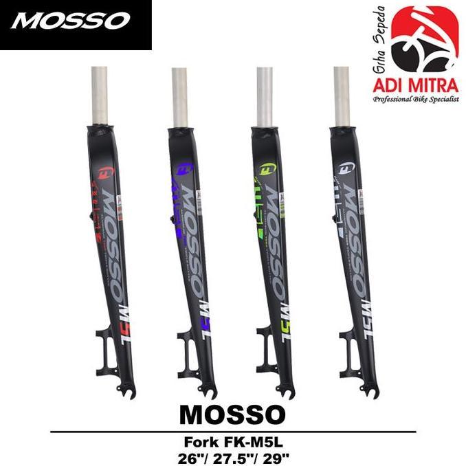 Mosso M5L Fork Rigid Disc Brake Fork Sepeda 26 / 27.5 / 29 Inch