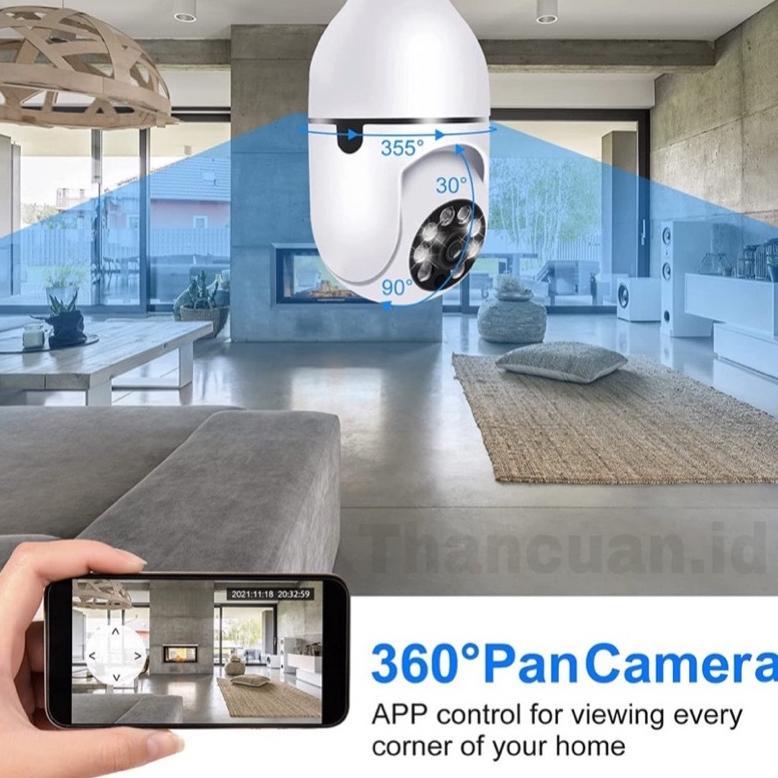 MANUELCOLLECTION CCTV LAMPU V380 PRO 8MP KAMERA CCTV WIFI LAMPU CCTV 360 PTZ & MEMORY CARD BERKUALIT
