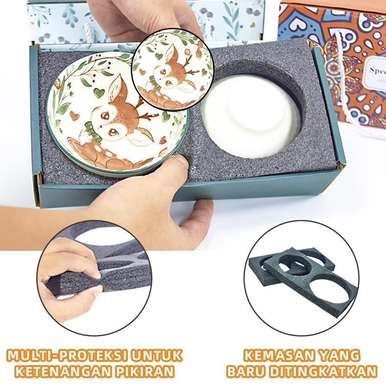 TERBARU Earise Hadiah Festival Musim Semi Hadiah Festival Musim Semi Japanese Bowl Set Mangkok set p
