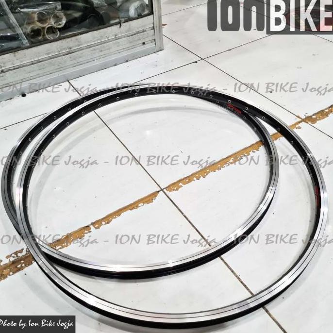 Sepasang Velg Araya TM620 26 Inch 32 36 Hole Black CNC Silver Brakeline Eyelet Vbrake Rim Rims 36H 3