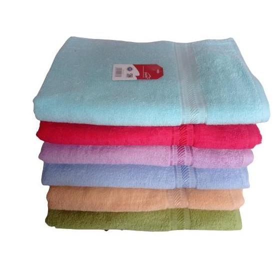 1PCS ORI HANDUK MANDI DEWASA MERAH PUTIH TANGGUNG UKURAN 50x100cm
