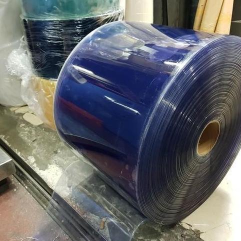 Tirai Curtain 3mm x 20cm PVC Curtain Blue Clear x 1meter