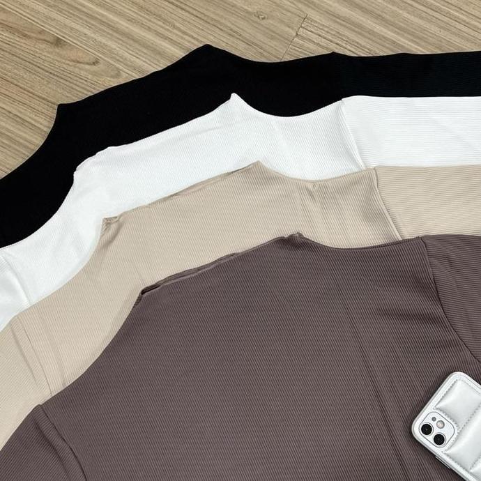 SIVALI Inner Hijab Baju Atasan Untuk Dalaman Turtleneck Lengan Panjang Bahan Rib Tebal Premium 1000 