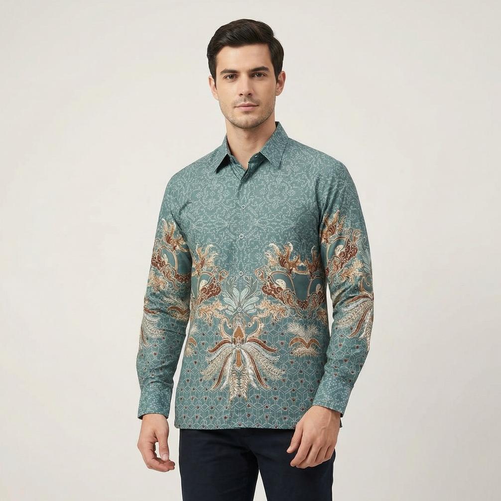 RICARDO Collection kemeja batik pria lengan panjang