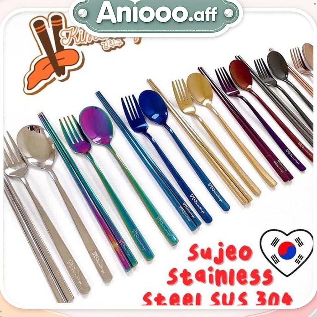 Paket Lusinan 12Pcs Sendok Garpu Korea