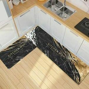 Keset dapur panjang anti slip set 2 in 1 minimalis karakter