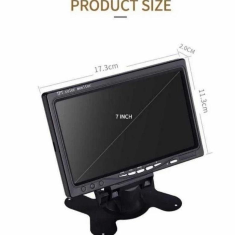 kerndy Layar Monitor Mobil TFT LCD 7 Inch