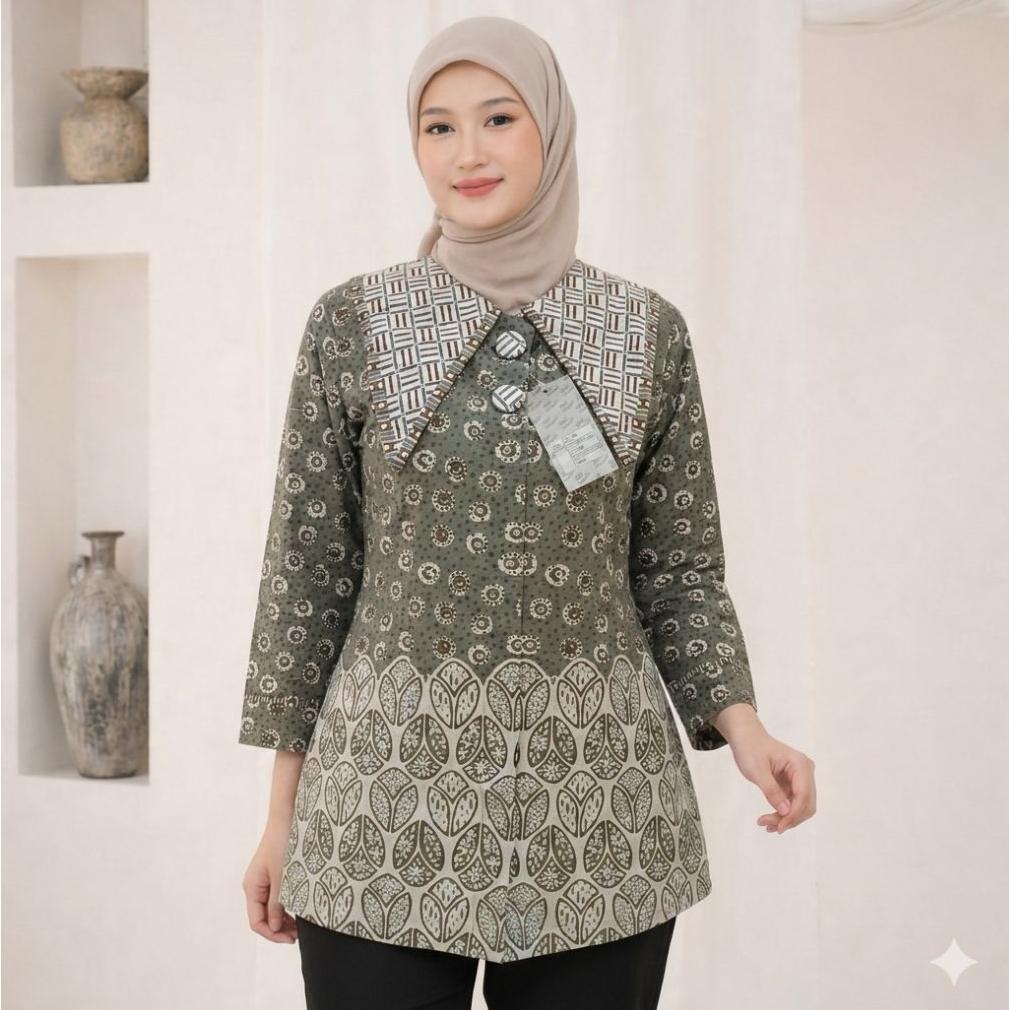 batik atasan wanita|batik kantoran wanita|batik wanita terbaru|batik atasan|batik kekinian