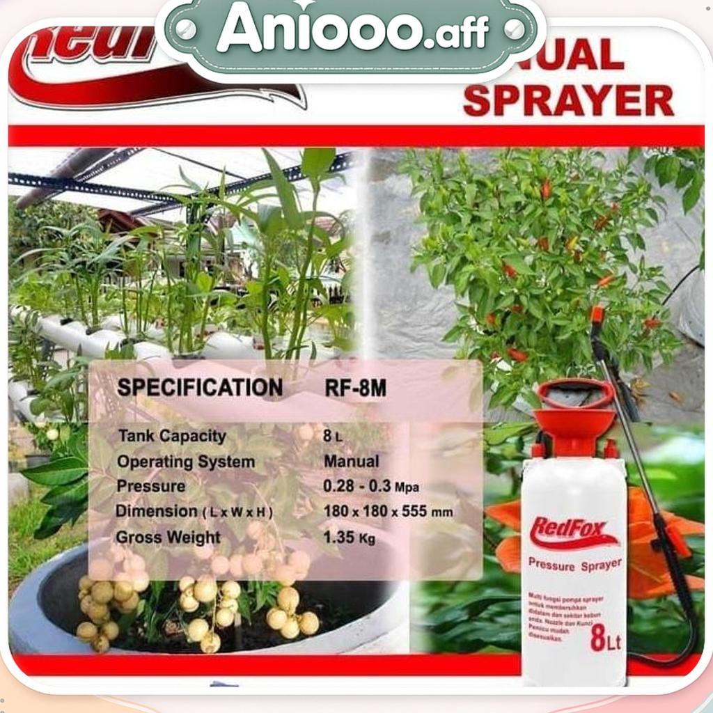 Redfox Rf-8M Pressure Sprayer 8 Liter - Alat Penyemprot Semprotan Hama