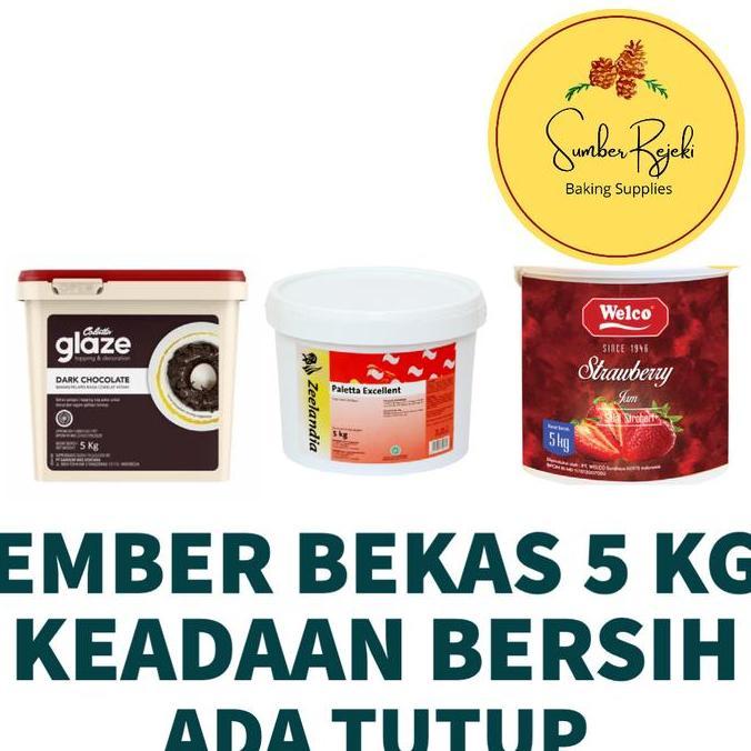 HARGA DISC - Ember Bekas Glaze dan Selai Makanan Ember Plastik Bekas Ukuran 5 Kg
