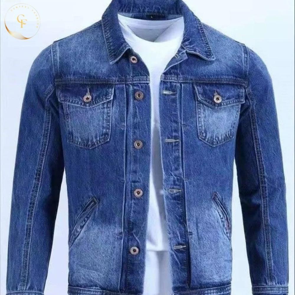 HABISIN STOK Jaket Denim Pria bahan Jeans Jacket Motor Cowok Bikers Anti Angin Tebal