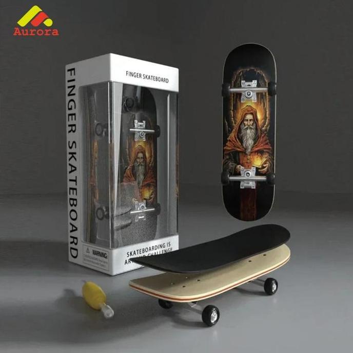 JIDZRUN Skateboard Jari Kayu Maple Full Set Profesional Fingerboard Mainan Kado Anak Dengan Widetruc