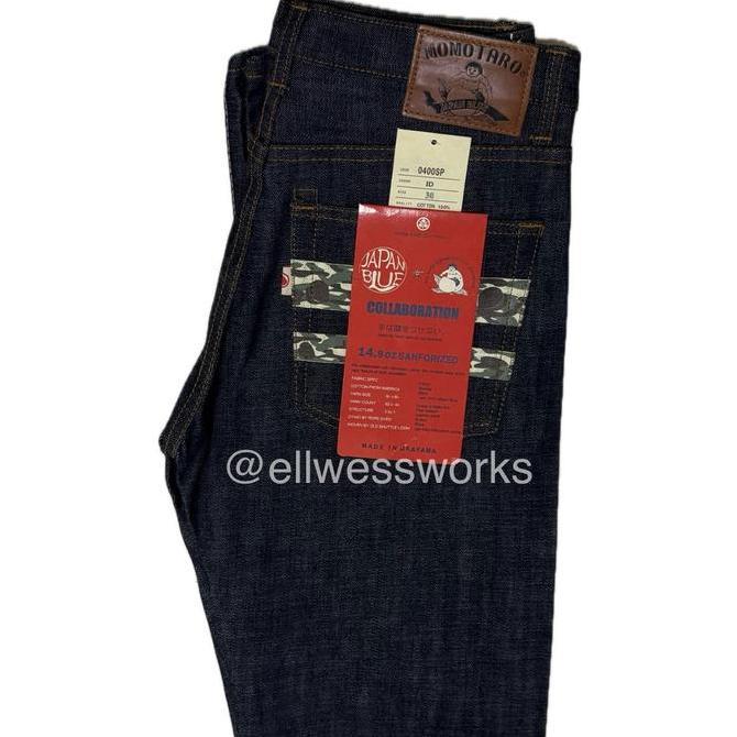 Momotaro Jeans Camo Stripe (Japan Blue x Momotaro Collaboration)