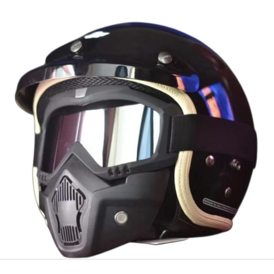Paket Helm Bogo Carglos Set Gogle Mask Termurah