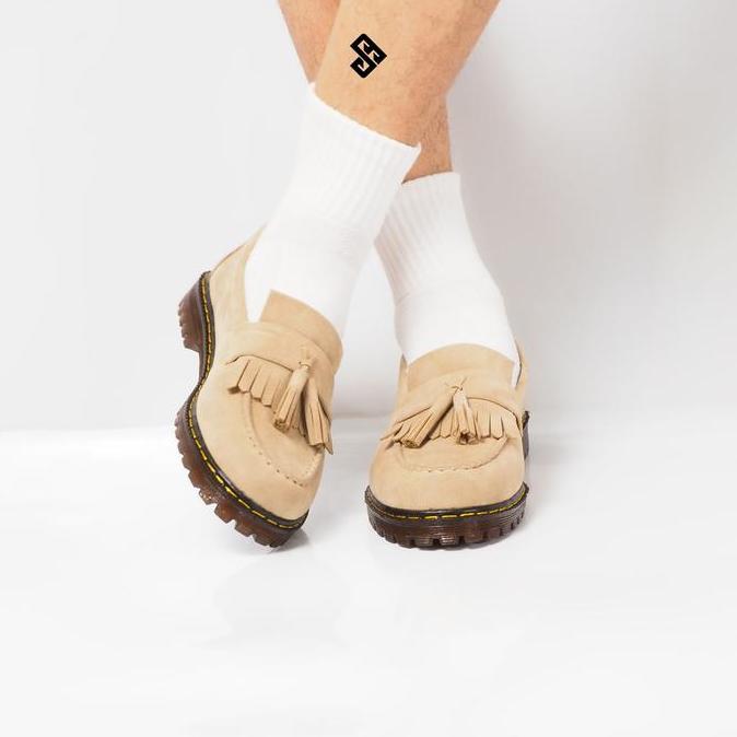 SB ALETTA CREAM SUEDE - Sepatu Pria Slip On Loafers Formal Karet Flat Shoes Sneakers sepatu docmart 