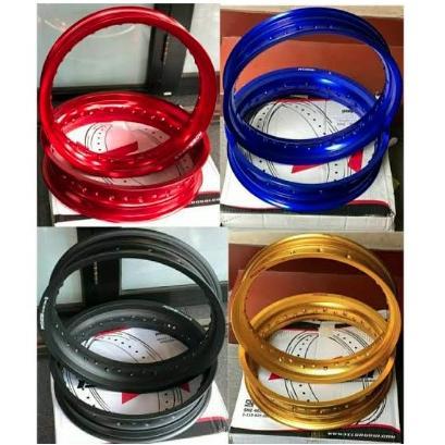 Velg Rossi 250 300 350 Ring 17 Velg supermoto warna Gold Biru Hitam Silver Merah
