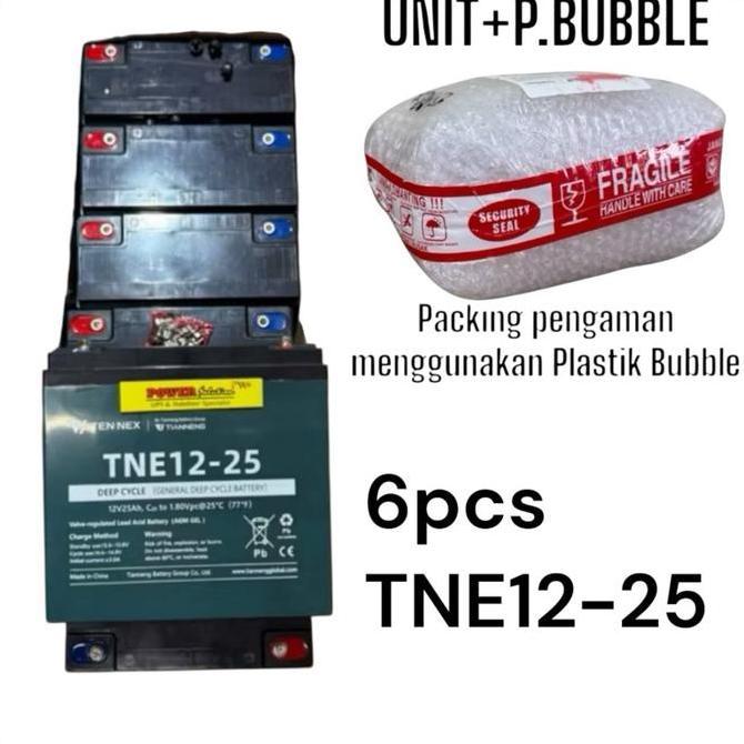 PROMO PAKET 72V 25AH ( 6BH 12V25AH ) [ Battery UPS - Baterai Motor Listrik ] Aki Selis Tianneng 6PCS