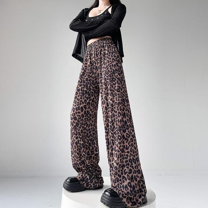 manual tech CLOVA CPG537 Celana Panjang Leopard Motif Macan Kulot Bahan Karet Rayon Stretch PS