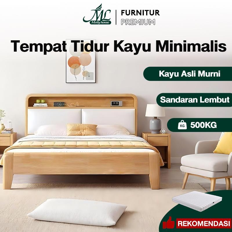 Dipan Kasur 180X200 Dipan Kasur 160X200 Dipan Tempat Tidur Samping Tempat Tidur Lembut Kayu Solid