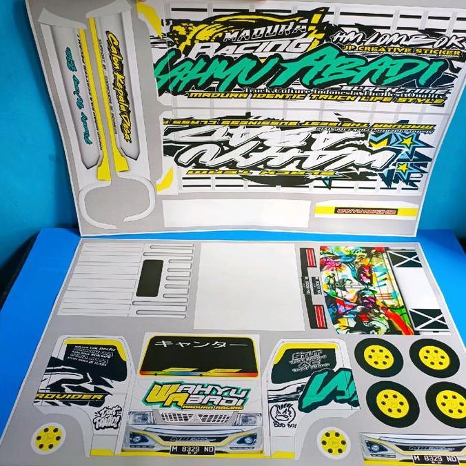 POLA STIKER MINIATUR TRUK OLENG WAHYU ABADI CAR TERBARU