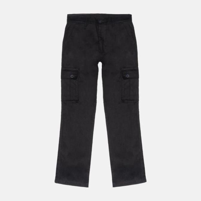Calca- Pride N Joy Co - Cargo Black Basic Celana Panjang Pria