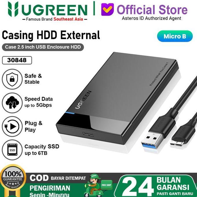 UGREEN Casing Enclosure Hard Disk External 2,5 "SATA USB 3.0