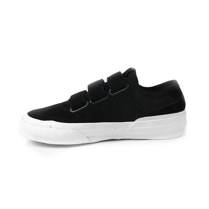 SEPATU NOBRANDS SUEDE HYPOTALAMUS VELCRO BLACK WHITE FULL SUEDE SNEAKERS PRIA WANITA SHOES CASUAL