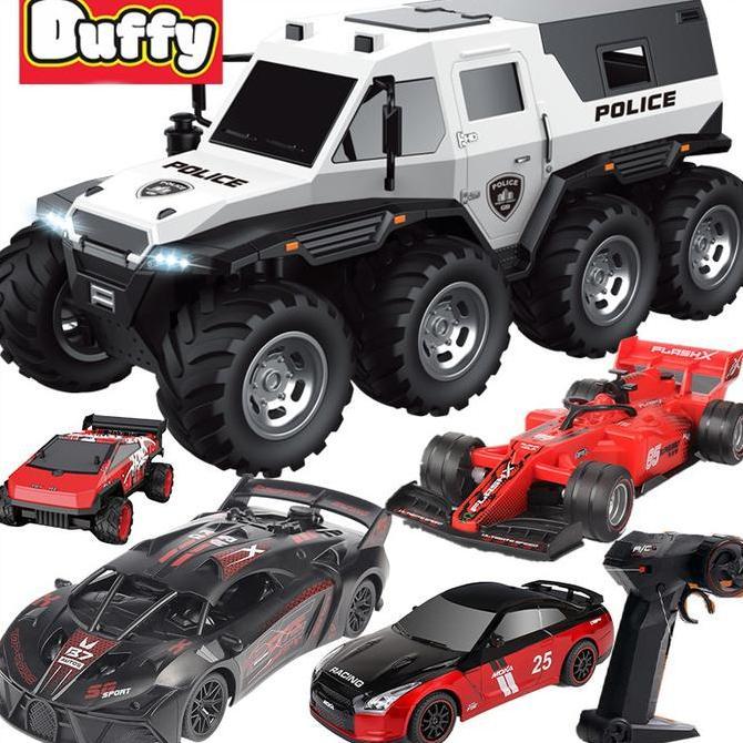 Mobil Polisi Remote Control Off-Road 8 Roda / Mobil Drift Remote Control Dengan Semprotan / Mobil Ba
