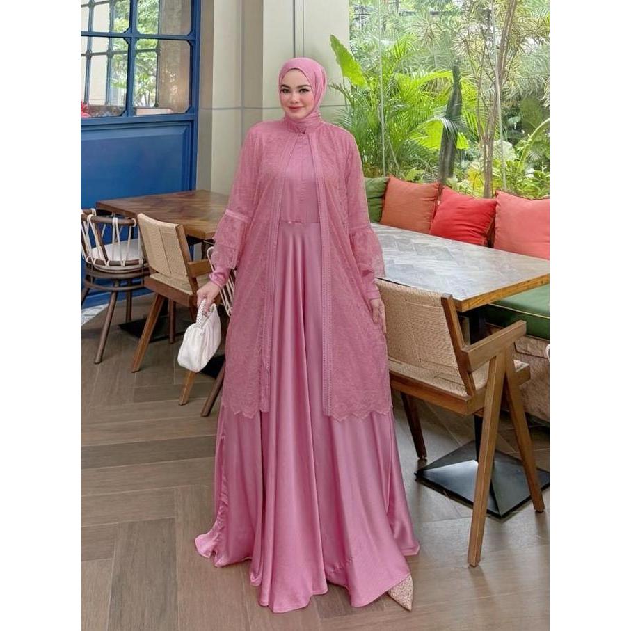 BELIFI | BIANCA Luxury Gamis Syari Set Hijab Sophisticated untuk Daily Wear yang Elegan