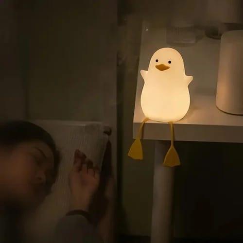Small Duck Night Lamp Touch Rechargeable Squishy Duck Lamp Dimmable | Lampu Tidur Sentuh Angsa