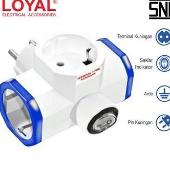 Ricita- Loyal Ly-912Sk T-Arde Steker + Saklar Colokan 3 Lubang Stop