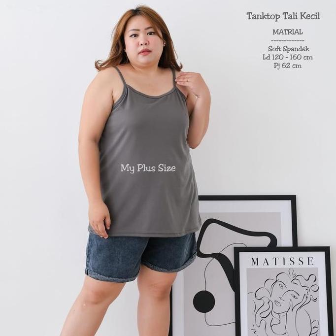 Tanktop Inner Super Jumbo Wanita, Ld 120-150 cm