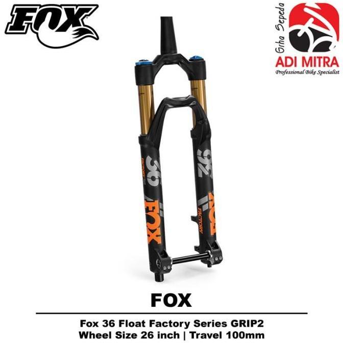 FOX Float 36 Factory Series GRIP2 2020 Fork Sepeda 26 Inch Travel 100mm Matte Black Steerer 1-1/8 - 