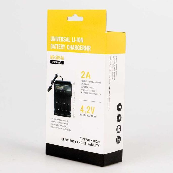 Homeme- Charger Baterai Casan Batre Universal 18650 18350 26650 16340 14500