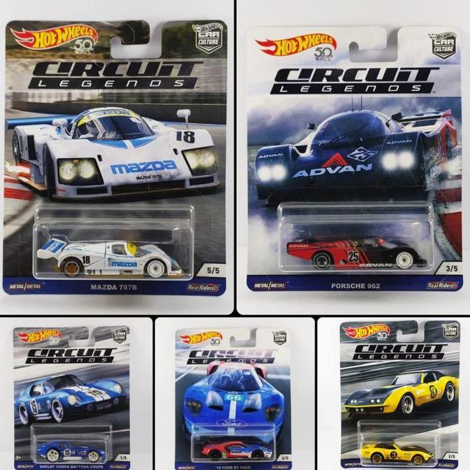 Circuit Legends Car Culture Mazda 787B Porsche 962 '69 Copo Corvette Shelby Cobra Daytona Coupe '16 