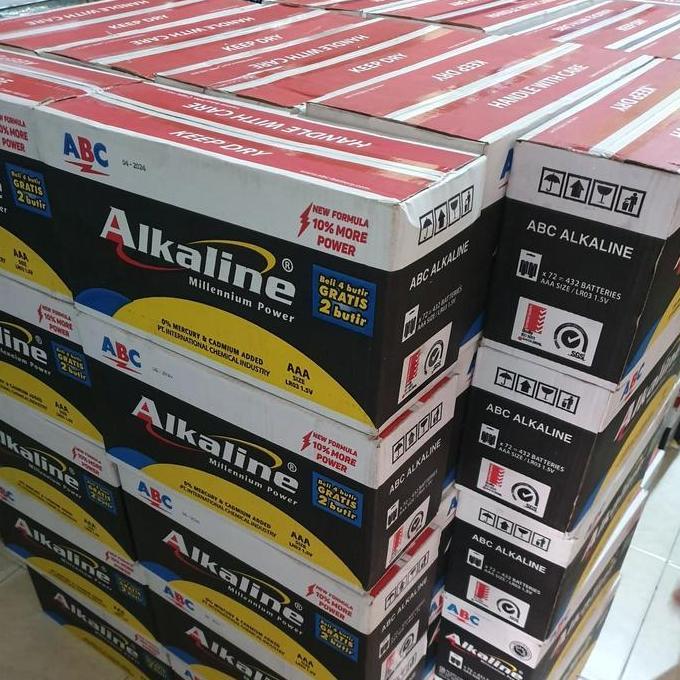 Homeme- Baterai Abc Alkaline Aaa/A3| Battery Alkaline Aaa - 6 Pcs Jam Dinding