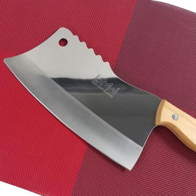 Golok Daging Gagang Kayu Serbaguna Kualitas Tinggi Anti Rusak Golok Tajam Potong Daging Dan Tulang G