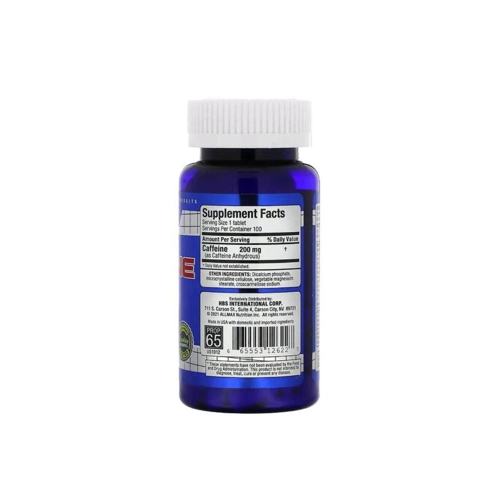 Kerenabis- Allmax Nutrition Caffeine, 200Mg, 100 Tablets