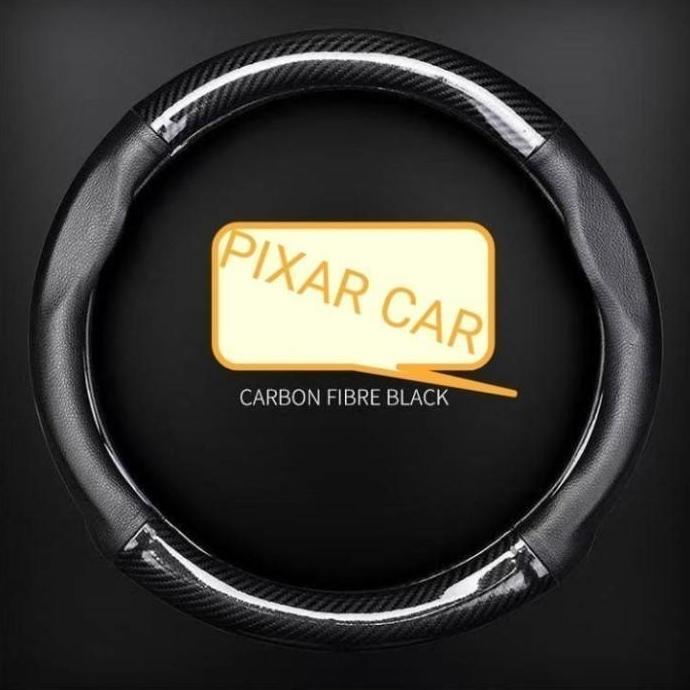 Sarung Stir Mobil Motif Carbon Kulit Toyota Avanza 2022