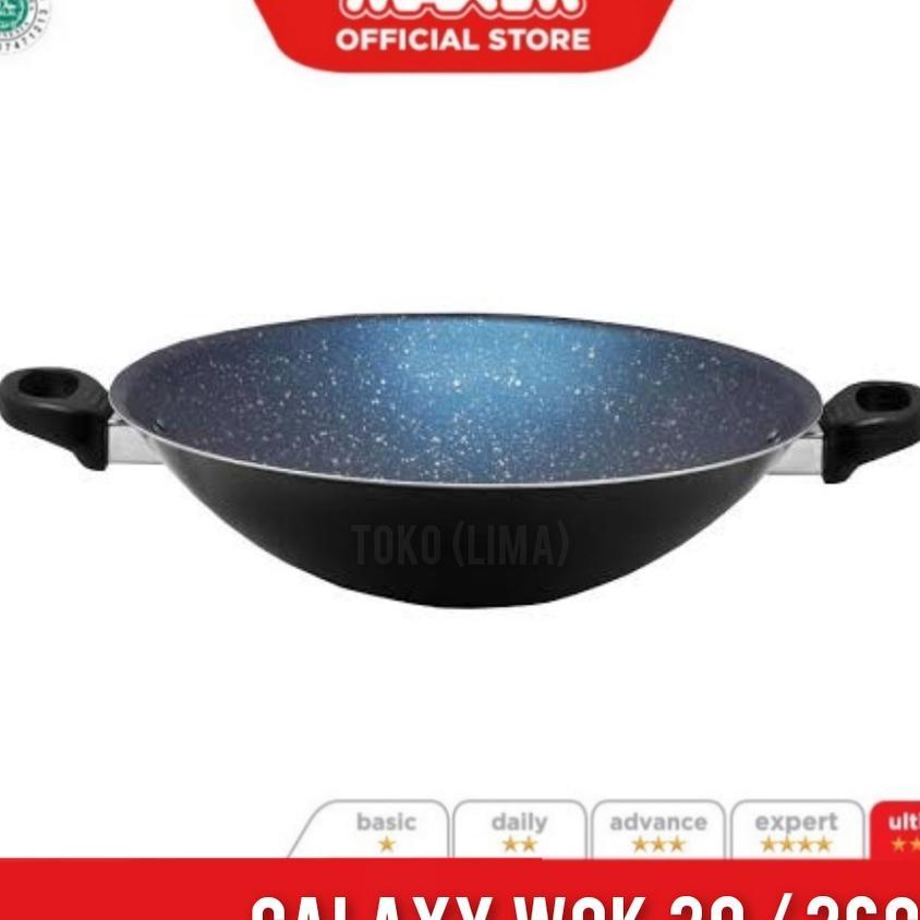 Wajan Penggorengan Maxim Galaxy Wok 30Cm 36Cm Teflon Anti Lengket Penggorengan Teflon Maxim Anti Len