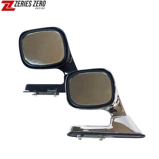 SPION TANDUK / KAP MESIN MOBIL UNIVERSAL HITAM CHROME SPOT MIRROR BLIND SPOT CAR TERBATAS