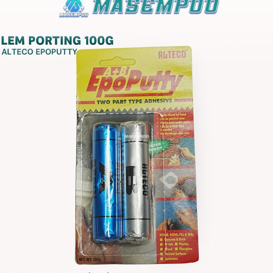 Lem Epoxy Alteco Epo Putty 100G | Lem Porting Tahan Panas, Anti Bocor, Cocok Untuk Besi & Pipa