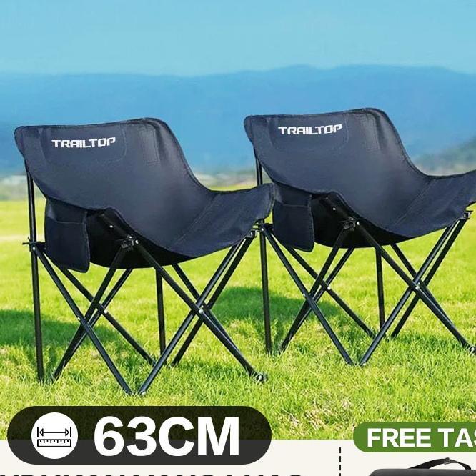 Trailtop Kursi Lipat Outdoor Kursi Santai Kain Oxford Bangku Lipat Kursi Lipat Portable