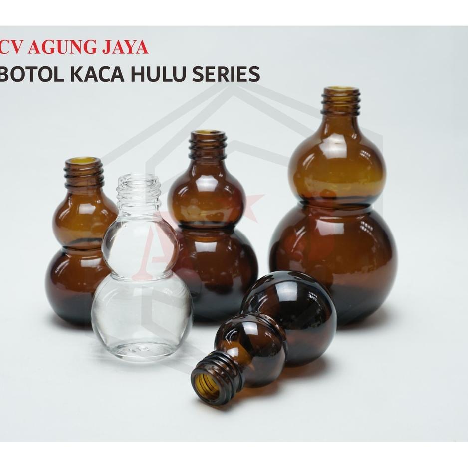 Botol Kaca Pump/ Spray Amber/ Clear Model Labu Hollo 100/ 50/ 30Ml/20Ml Yk